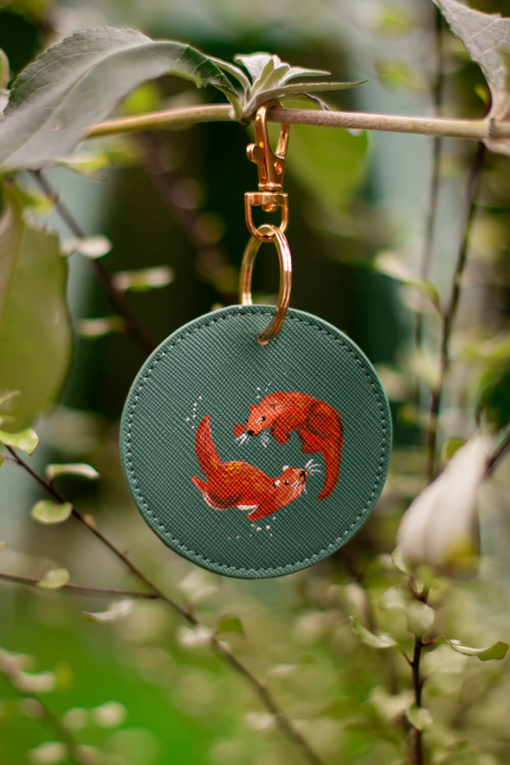 Personalisable Hand Painted Key Ring- Badger